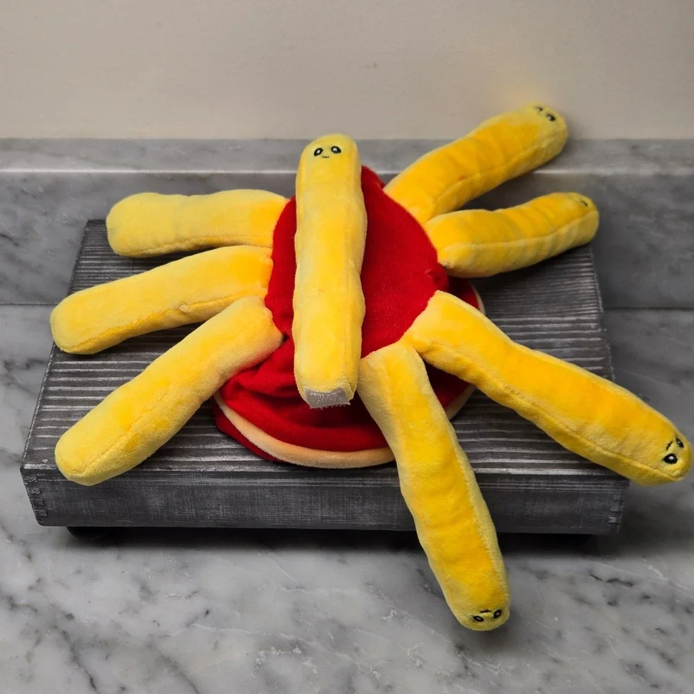 PLOOFS, Series 1, 2 in 1 Snack Pals French Fries Plush Toy,‎ Removable Fry, Cute